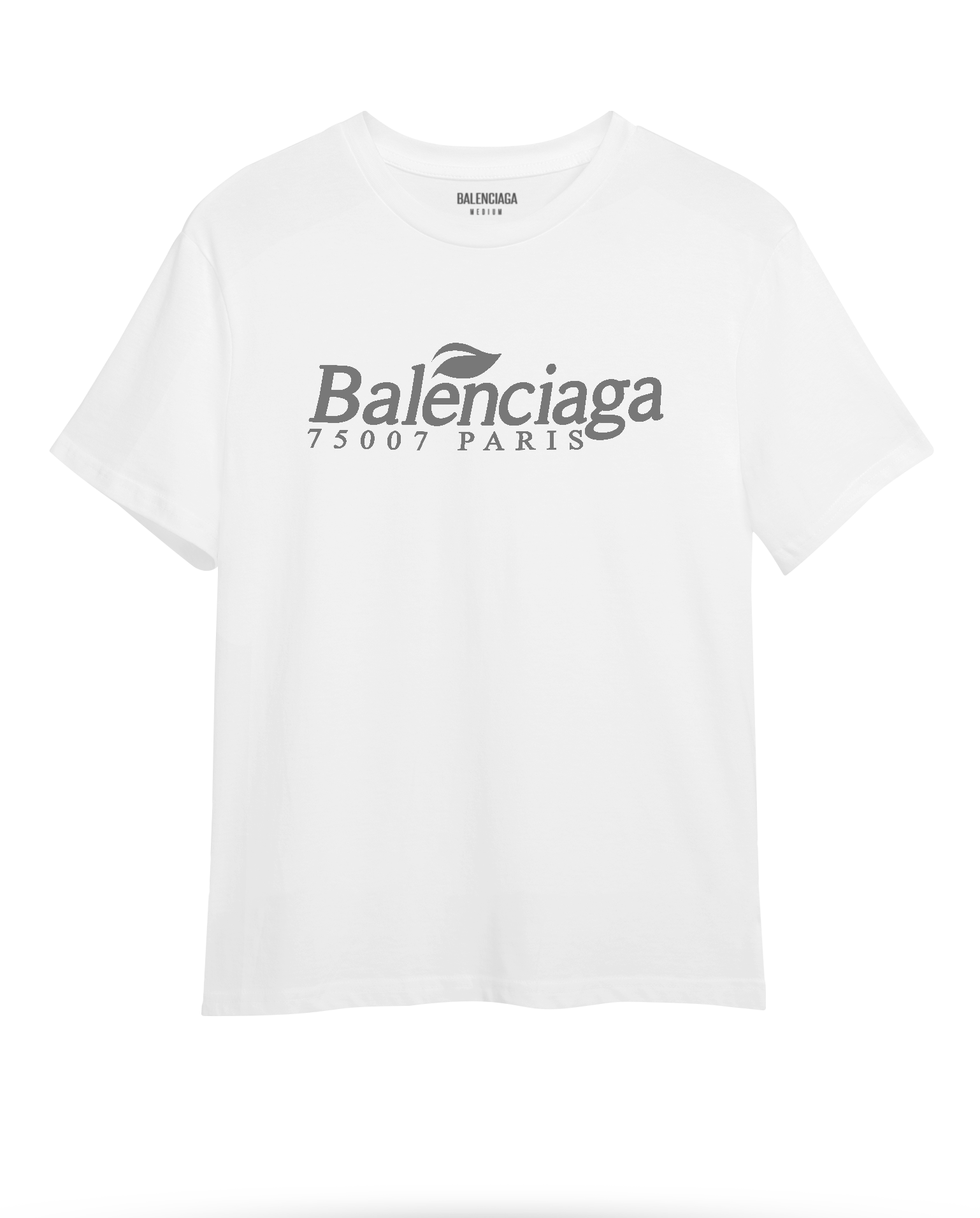 Футболка с логотипом Balenciaga 007 Gray -W-S