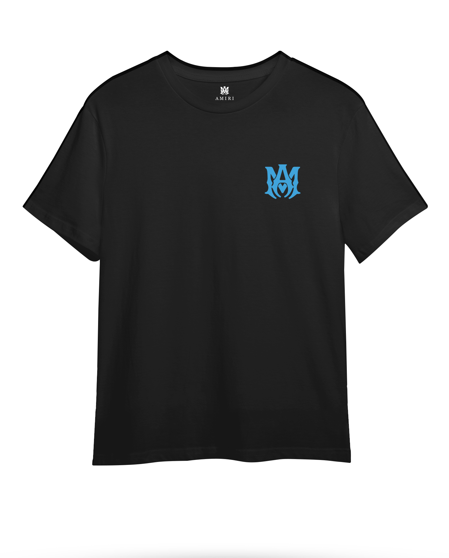 Футболка с логотипом Amiri 2 Blue Спина -B-L